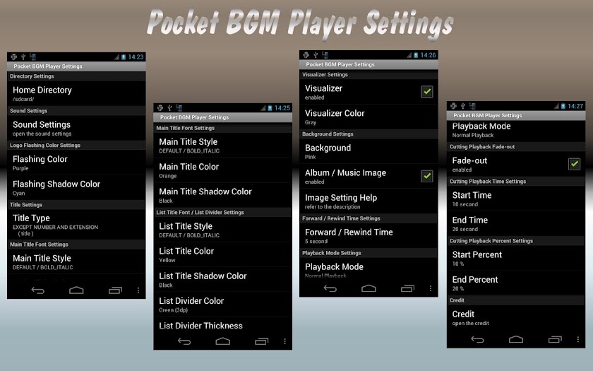 Pocket BGM Player Screen 3