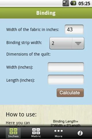    Quilting Calculators- screenshot  