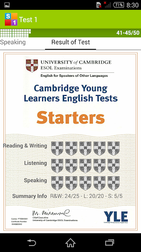 【免費教育App】Cambridge Starters 1 - YLE S1-APP點子