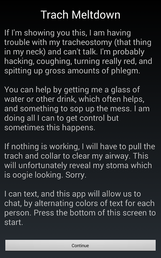    Emergency chat- screenshot  