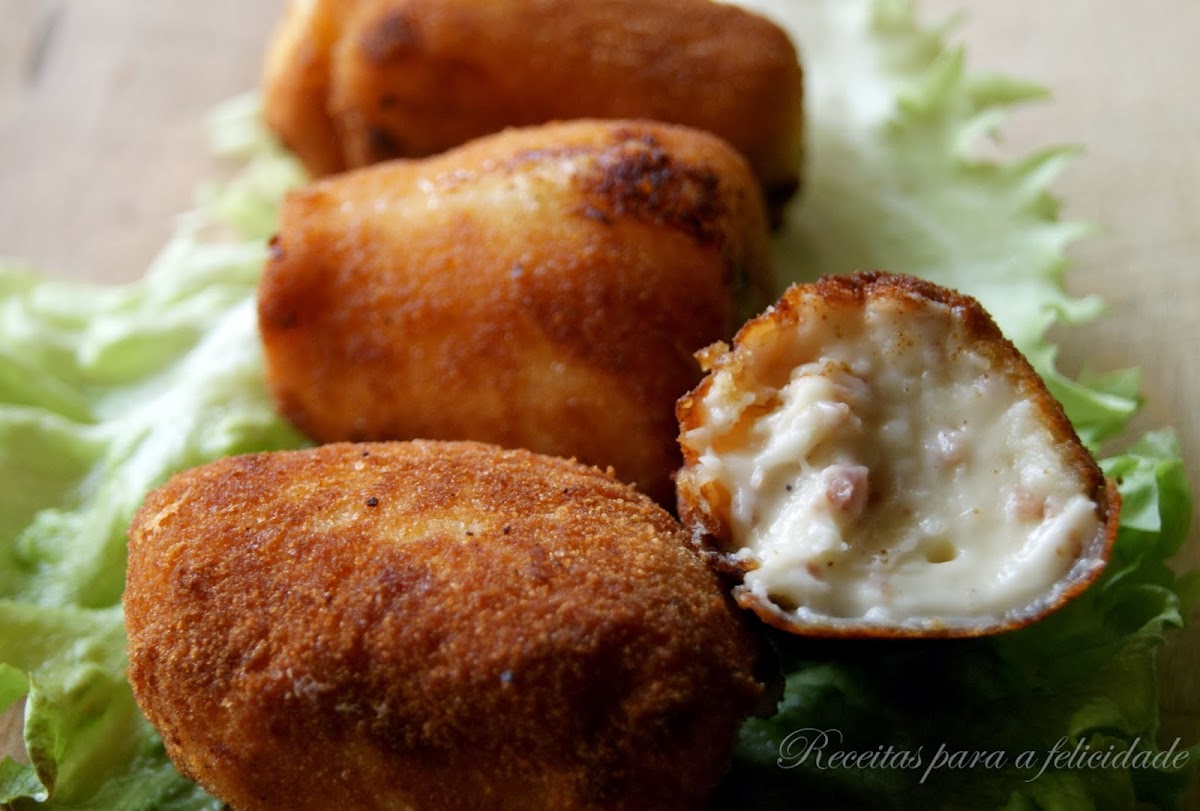 Ham Croquettes with Cashews and Emmental Cheese Emmental Cheese