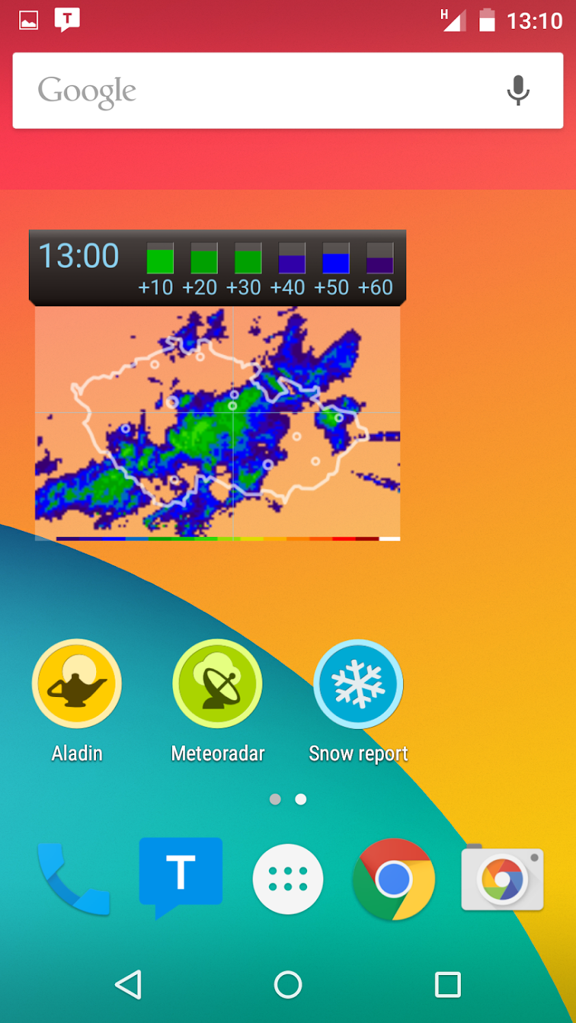 Meteor (Weather) » Meteoradar Screen 2