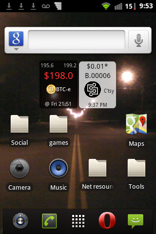 CryptoCoin Widget