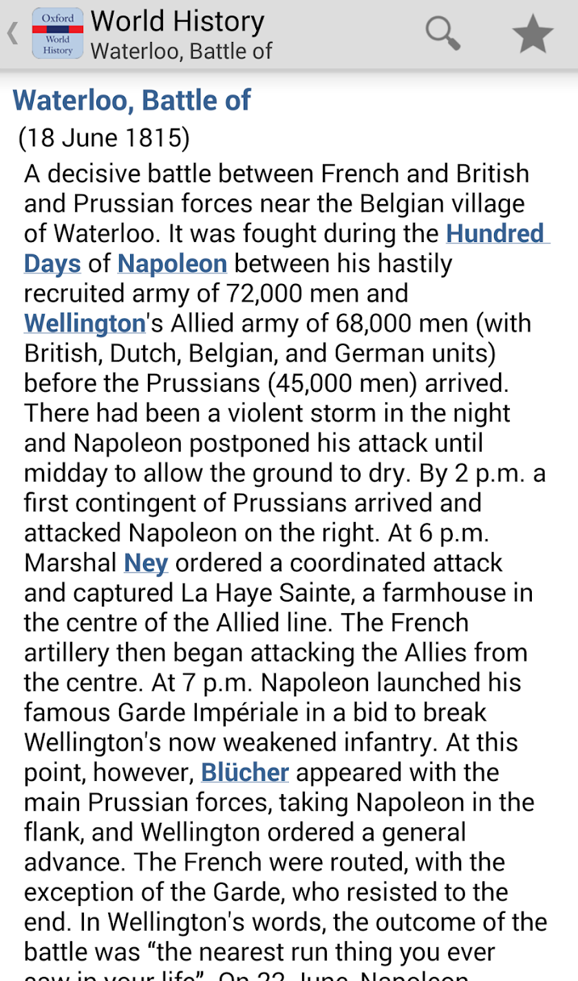 Oxford Dictionary of History Screen 1