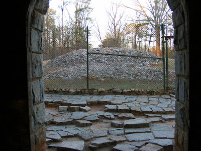 peering out the base of the tower