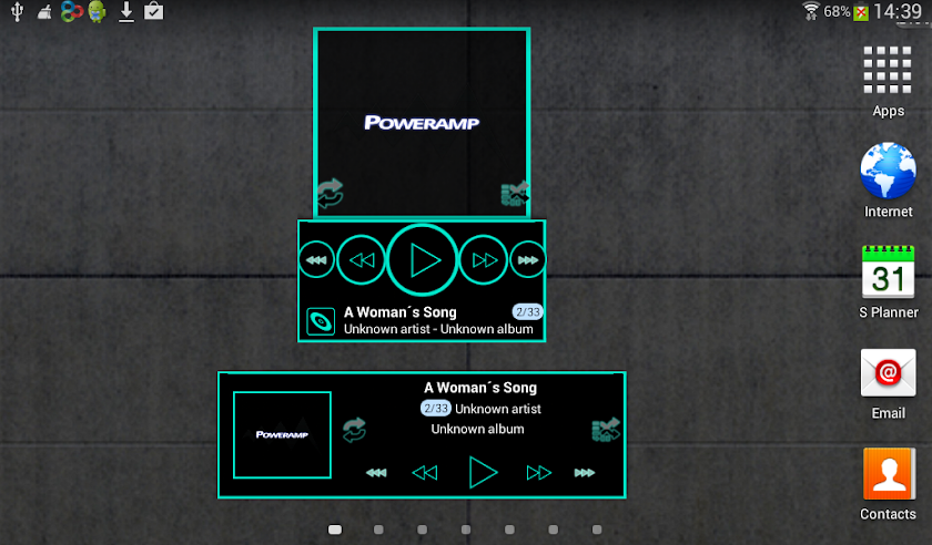 Poweramp widget TRON TURQUOISE Screen 3