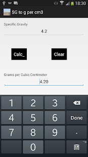 Lastest SG to grams per cm3 APK for PC