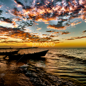 Fire in the Sky by Carlos Casillas - Landscapes Waterscapes