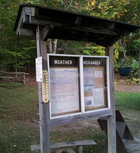 Weather And Message Booth At Underhill State Park