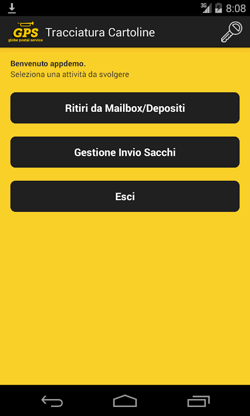 Android application Gps Postcards Tracking screenshort