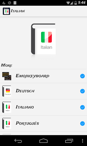 Italian Keyboard Dictionary