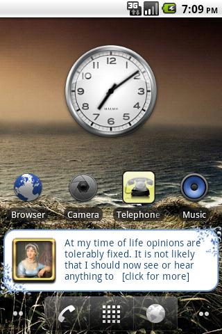 Android application Jane Austen Widget Upgrade screenshort