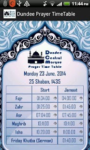 Dundee Mosque Prayer TimeTable Screenshots 10