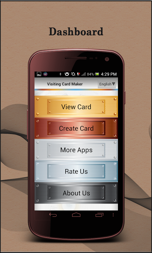 Android application Visiting Card Organizer Pro screenshort