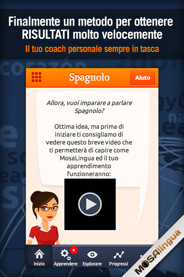 Android application Learn Spanish with MosaLingua screenshort