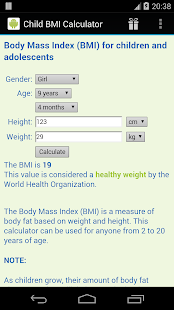 Child BMI Calculator