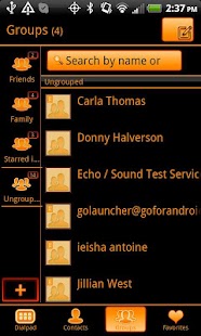 Free Download GO Contacts Black & Orange APK