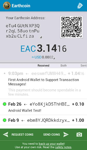 EarthCoin Wallet