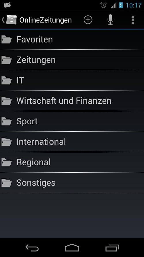 Android application OnlineZeitungen Deutschland screenshort