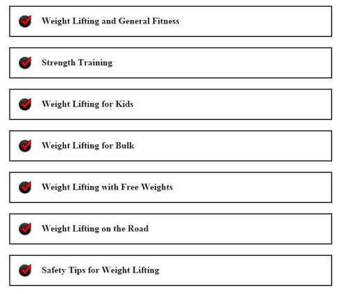 Weight Lifting Training