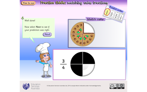FF: matching cake fractions
