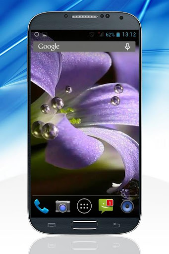 Dew on Flowers Live Wallpaper