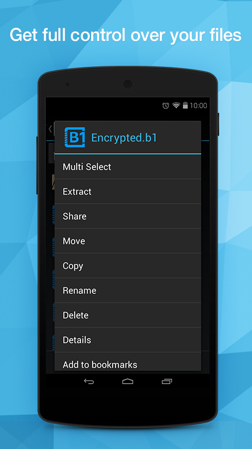    B1 File Manager and Archiver- screenshot  