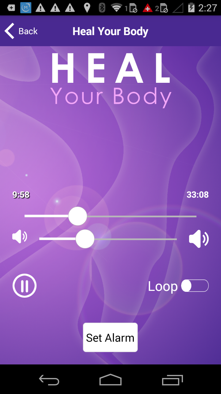 Heal Your Body - Hypnotherapy Screen 3