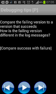 Debugging tips Screenshots 1
