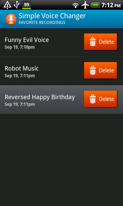 Modificador de Voz Simples - screenshot