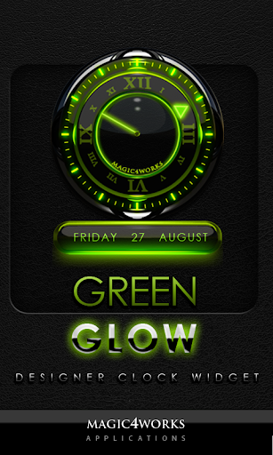 Green Glow Magic Clock Widget