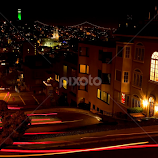 San Francisco Lombard street at night. by Gale Perry -  