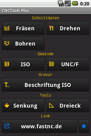Android application CNC TOOLS + screenshort