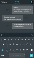 TouchPal Droid L Blue Theme APK Ảnh chụp màn hình #2