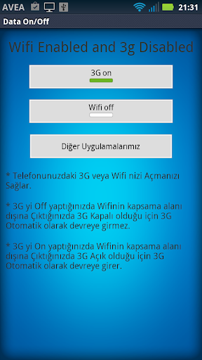 Wifi 3g Data On-Off