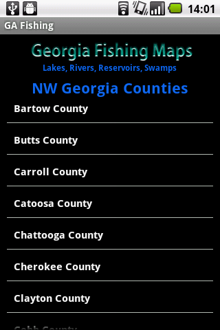 Georgia Fishing Maps - 14K Screen 2