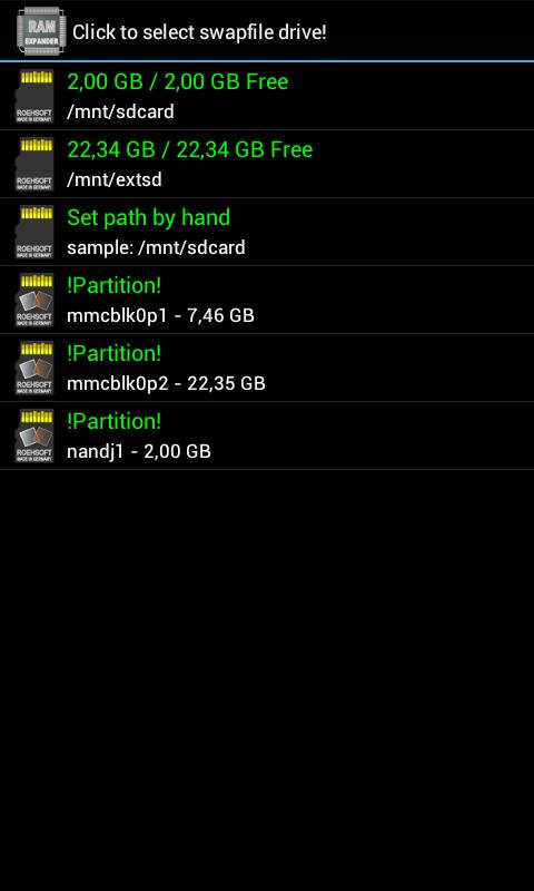 ROEHSOFT RAM Expander (SWAP) - screenshot