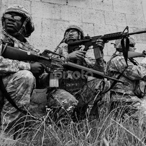 In The Fight by Charles Wolford II - Black & White Portraits & People