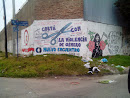 Mural Cortá Con La Piña Logi