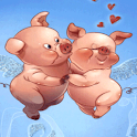 Lovable Pigs Live wallpaper