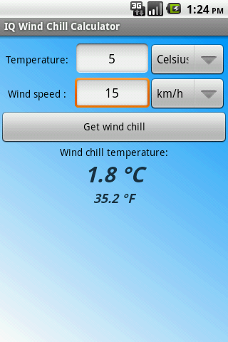 IQ Wind Chill Calculator