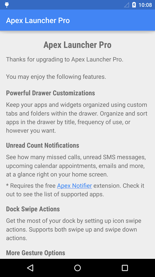 Apex Launcher Pro - screenshot