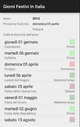 Giorni festivi in Italia