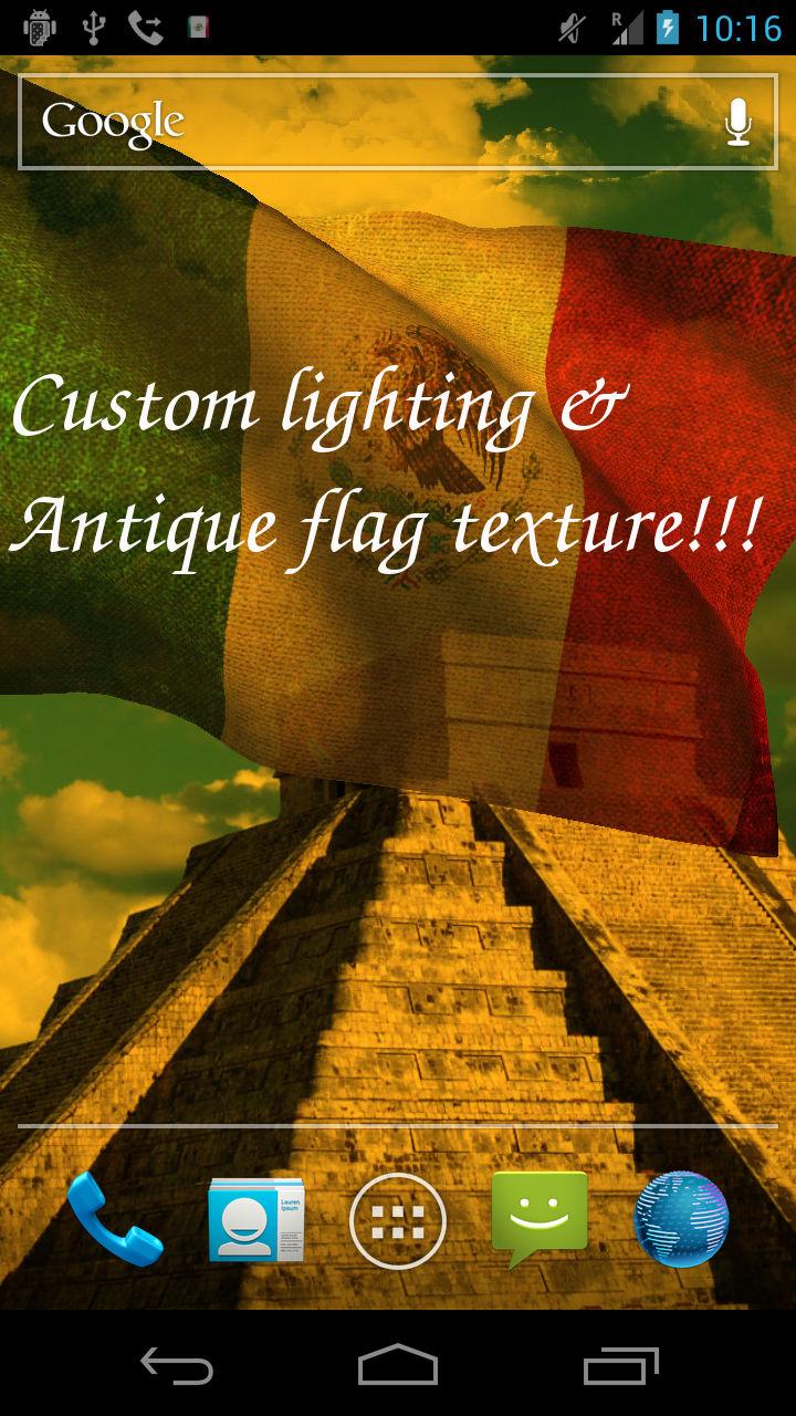 3D Mexico Flag Screen 3