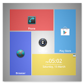 ビビッド透明テーマ（スクエアホーム）