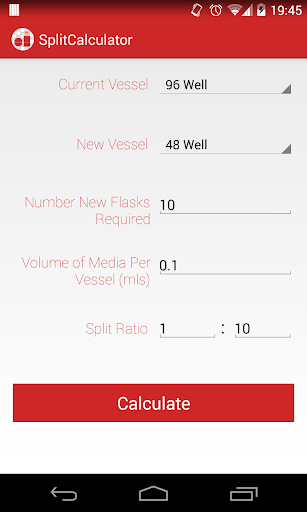 Cell Culture Split Calculator