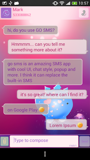 GO SMS Dino Theme