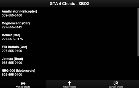 GTA 4 Cheats - XBOX