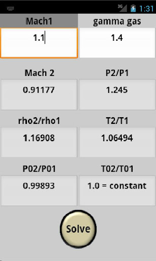 Normal Shock Tables