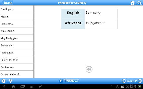Learn Afrikaans by WAGmob Screenshots 3